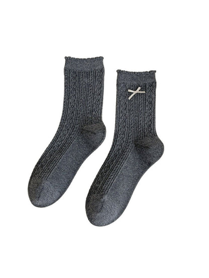Rufia - Sweet Cozy Bow Mid-Calf Capsule Socks
