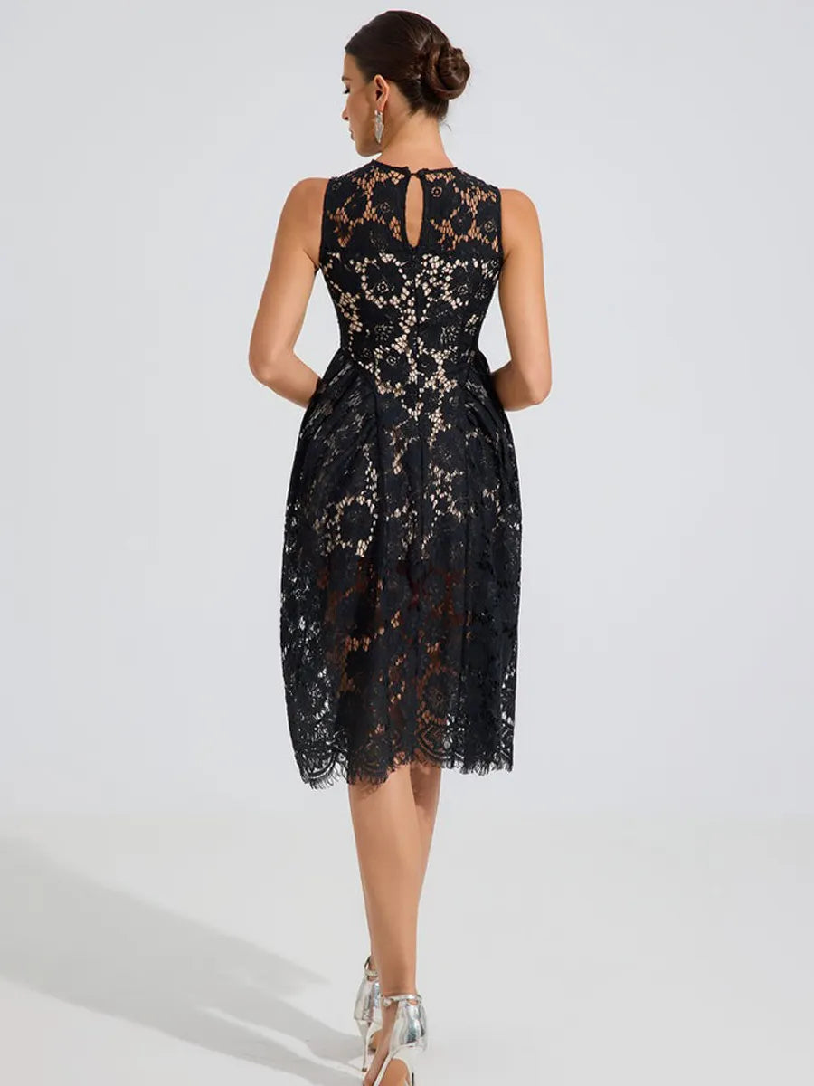 Piper Lace A-Line Midi Dress