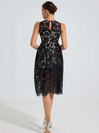 Piper Lace A-Line Midi Dress