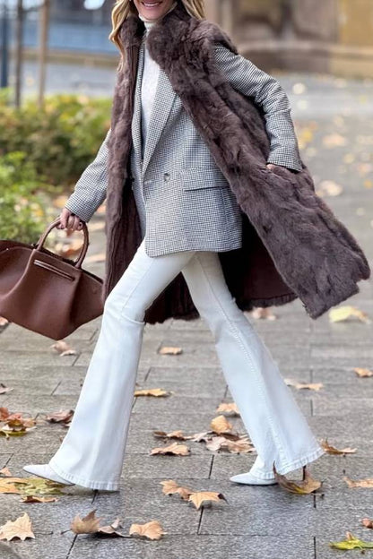 3\/4 Chocolate Fur Vest