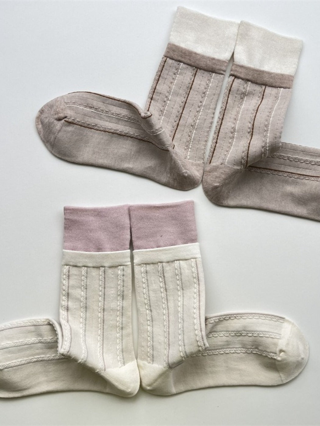 Rufia - Color-Block Mid-Calf Socks – Minimalist &amp; Warm