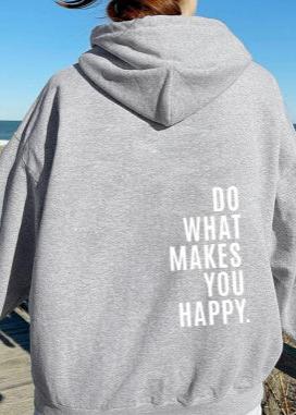 Loose Fit Hoodie Soft Fabric Inspirational Print