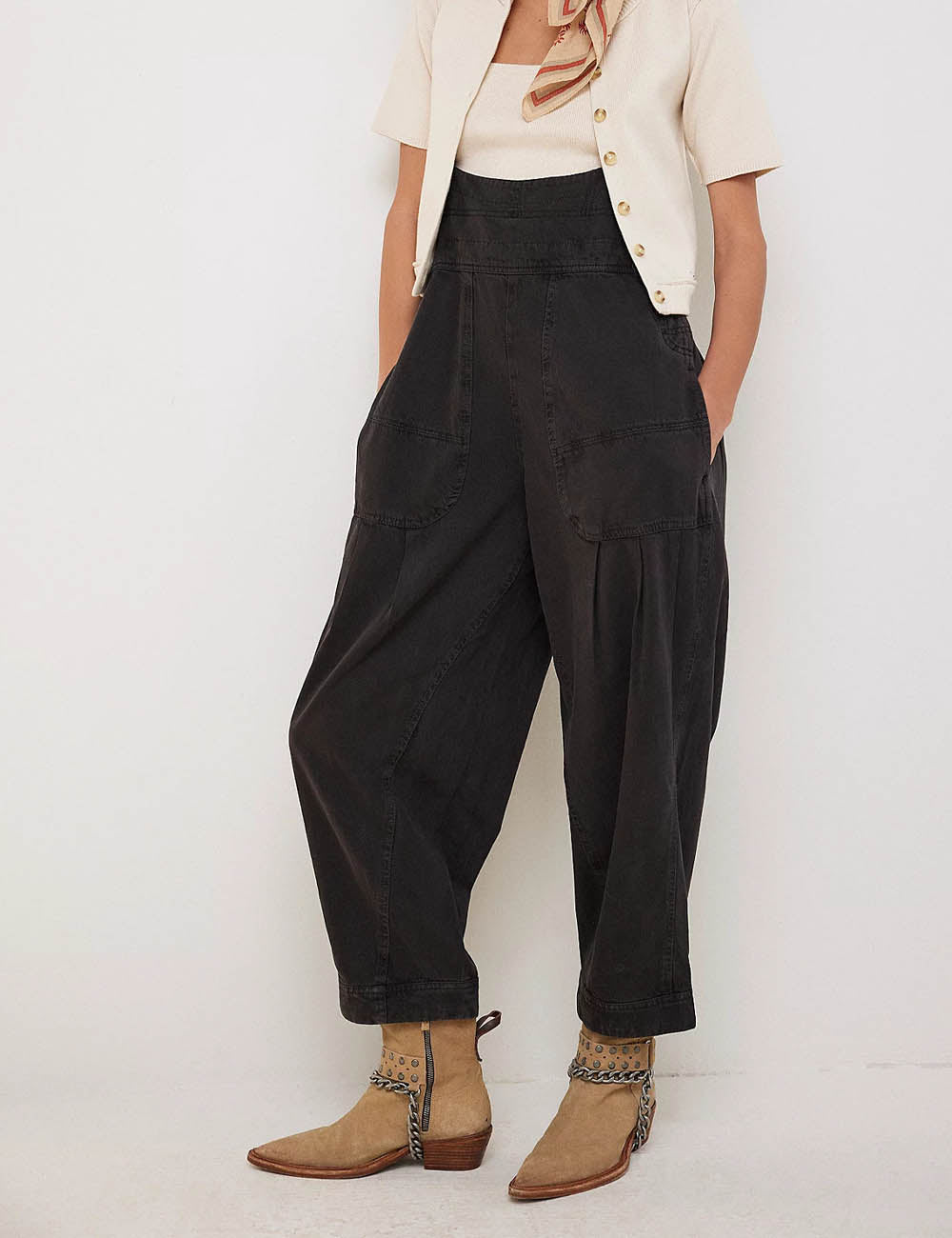 Trendy Loose Barrel Leg Adjustable Strap Overalls