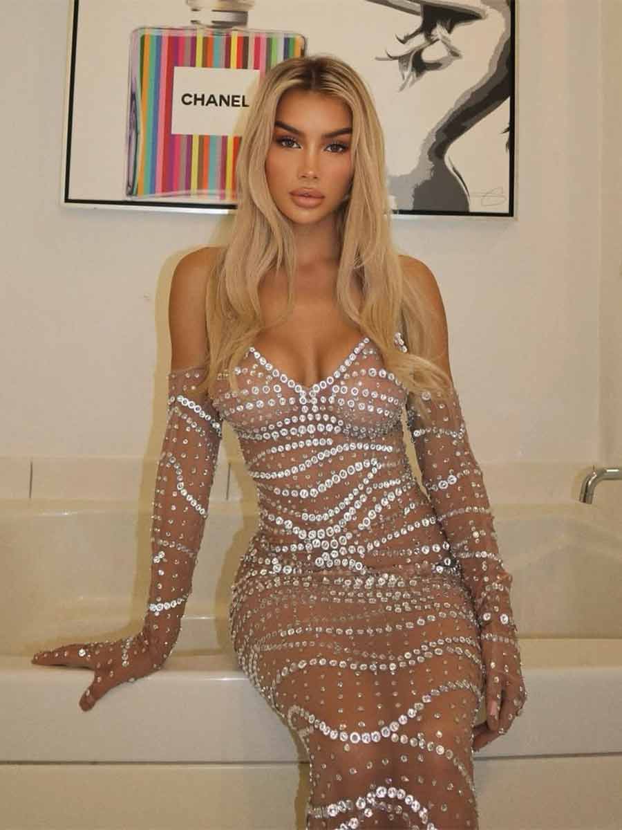 Lydia Rhinestone Maxi Dress