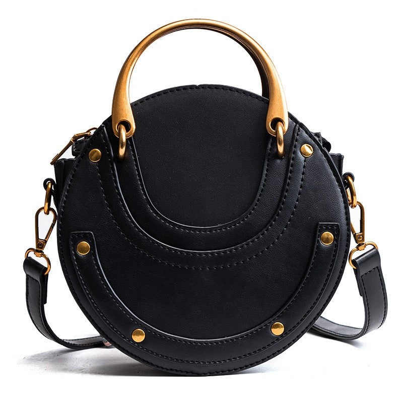 One Shoulder Crossbody Frosted Round Bag