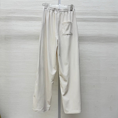 Miumiu 2026 Pants with Rhinestone Embroidery Silk Viscose 356809