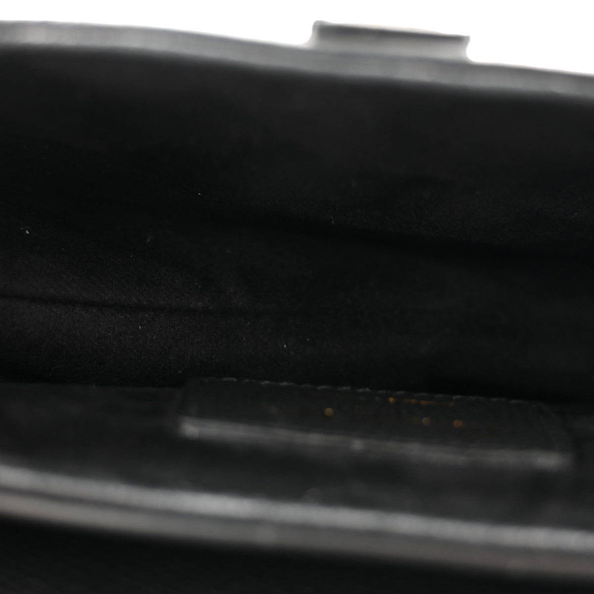 Grained Calfskin Mini Saddle Bag Black