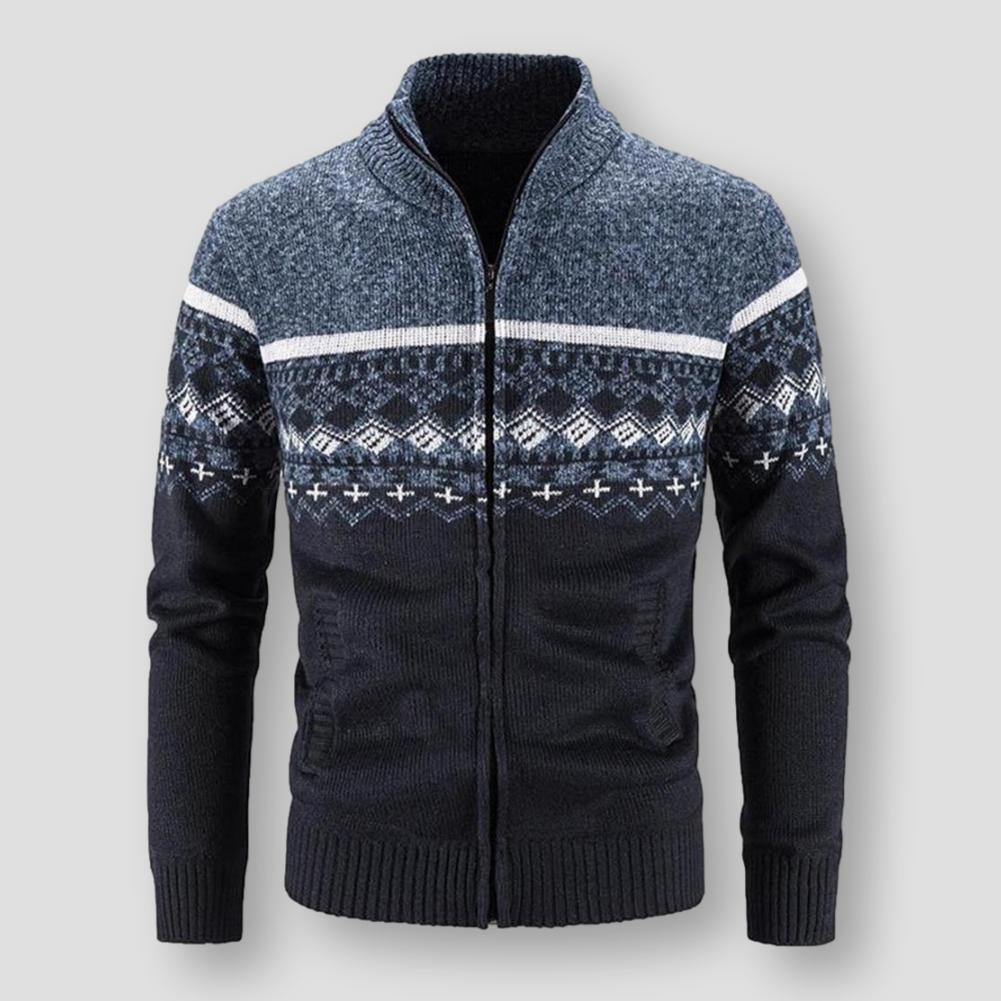 Sky Madrid Knitted Turtleneck Cardigan