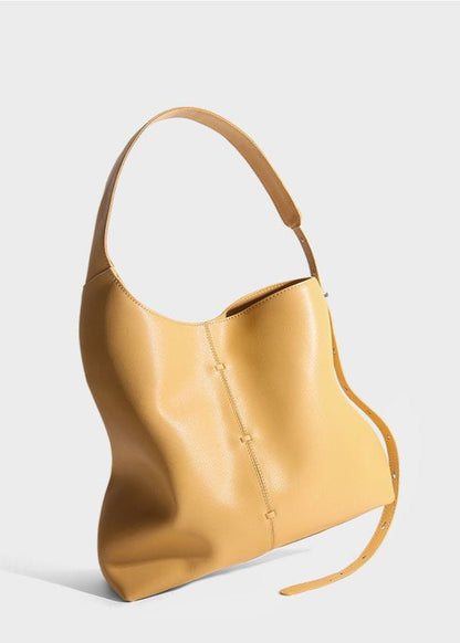 Soft Leather Tote Bag With Adjustable Shoulder Strap