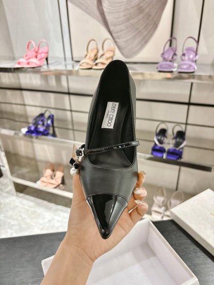 Jimmy Choo Aren Pump 65 Black Cowhide 597665