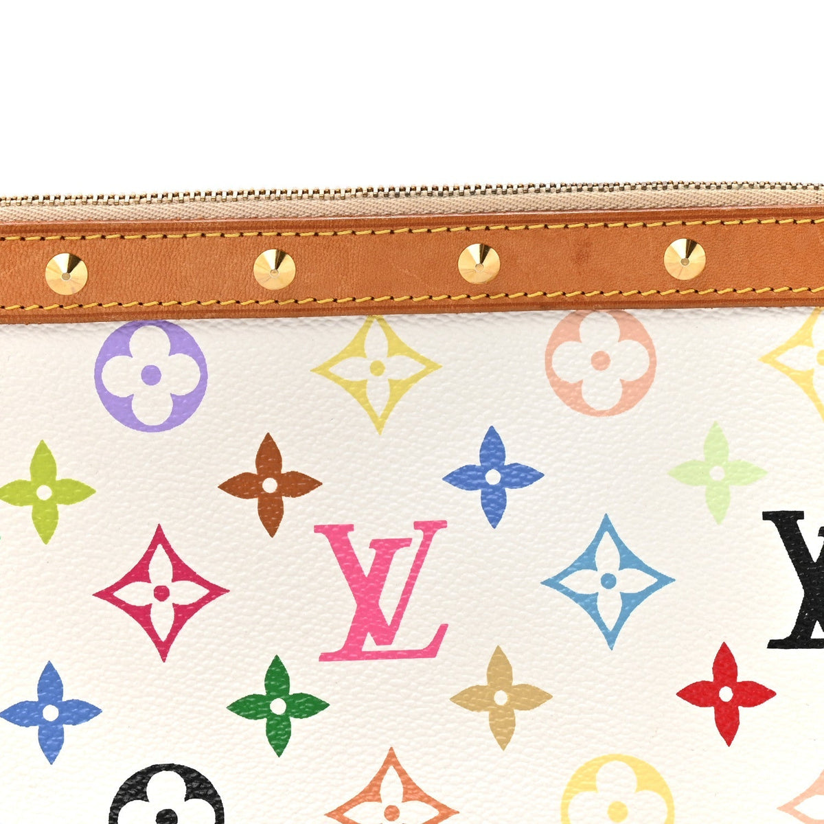Monogram Multicolor Pochette Accessories White