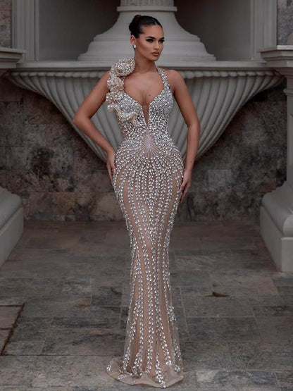 Alana Rhinestone Maxi Dress