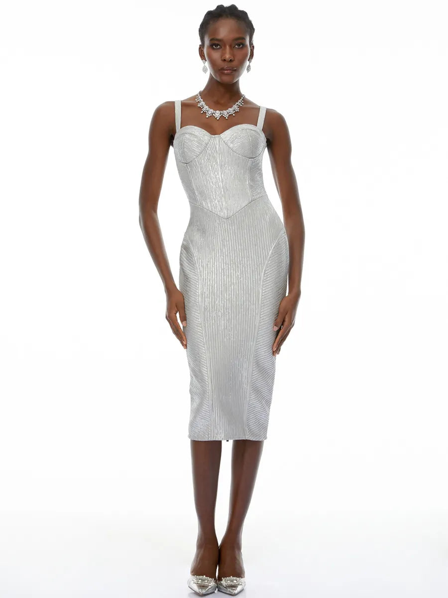 Isla Cinched Waist Midi Dress