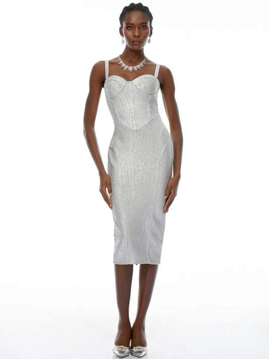 Isla Cinched Waist Midi Dress