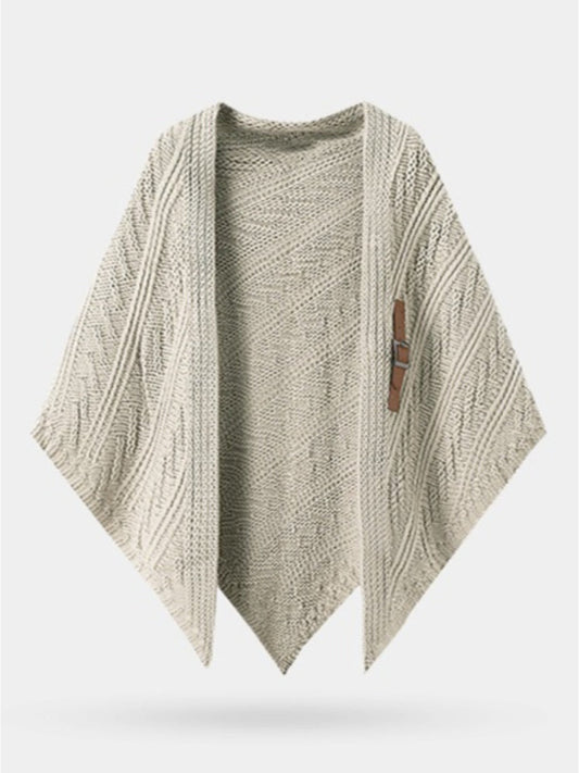 Scarvii - Classic Knitted Triangle Shawl as Outer Accessory