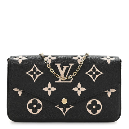 Empreinte Monogram Giant Felicie Pochette Black Beige