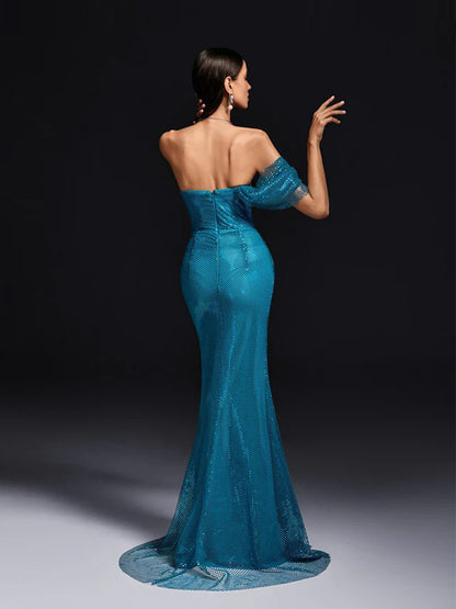 Nadia Maxi Dress In Teal