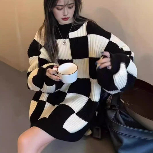 Sweater Loose Round Neck Long Sleeve