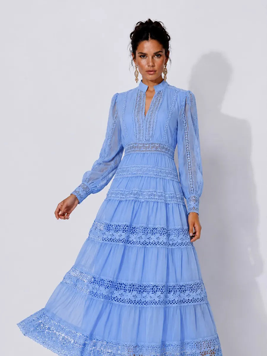 Celeste Elegant Cut-Out Panel Maxi Dress