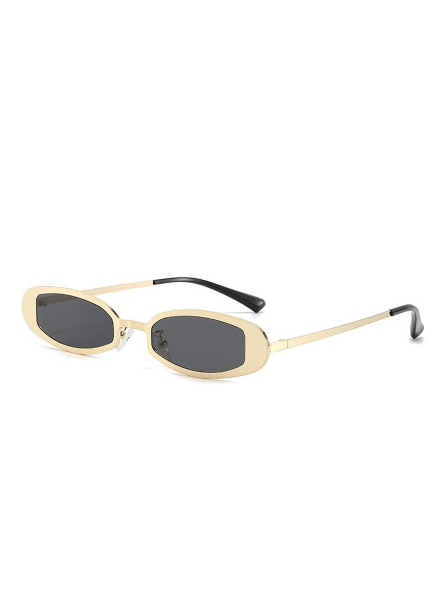 Mara Metal Oval-Framed Sunglasses