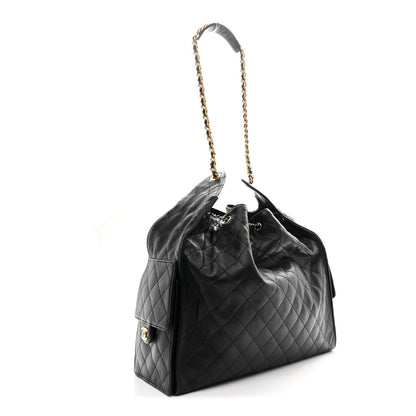 Caviar Quilted Large Chanel 25 Handbag Black