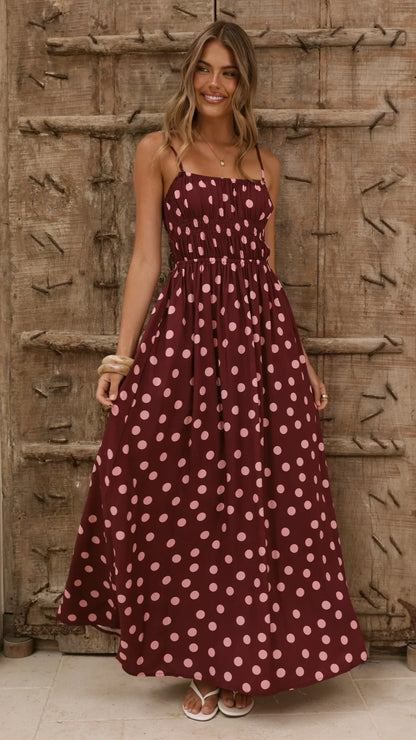 Solare Maxi Dress - Merlo/Marshmallow