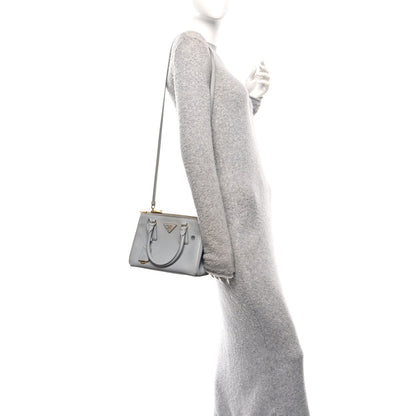 Saffiano Lux Small Galleria Double Zip Tote Granito