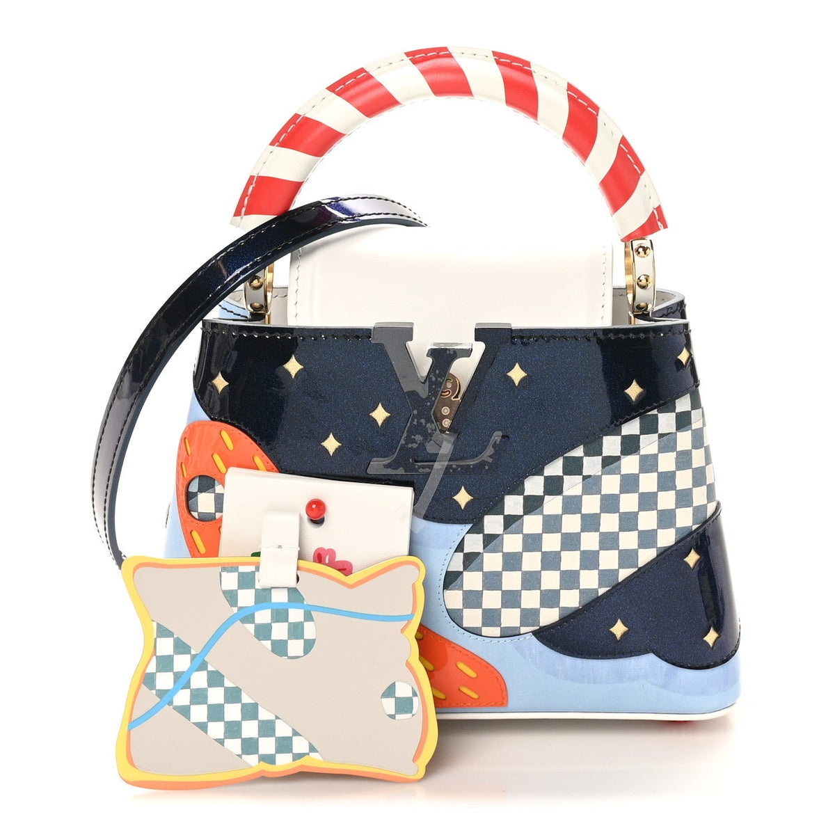 LV X ZIPING WANG Calfskin Patchwork Mini Artycapucines Multicolor