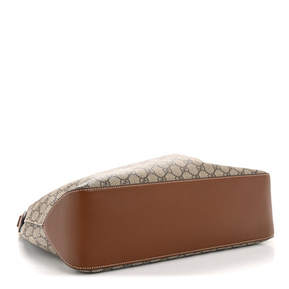 GG Supreme Monogram Large Linea A Hobo Light Brown