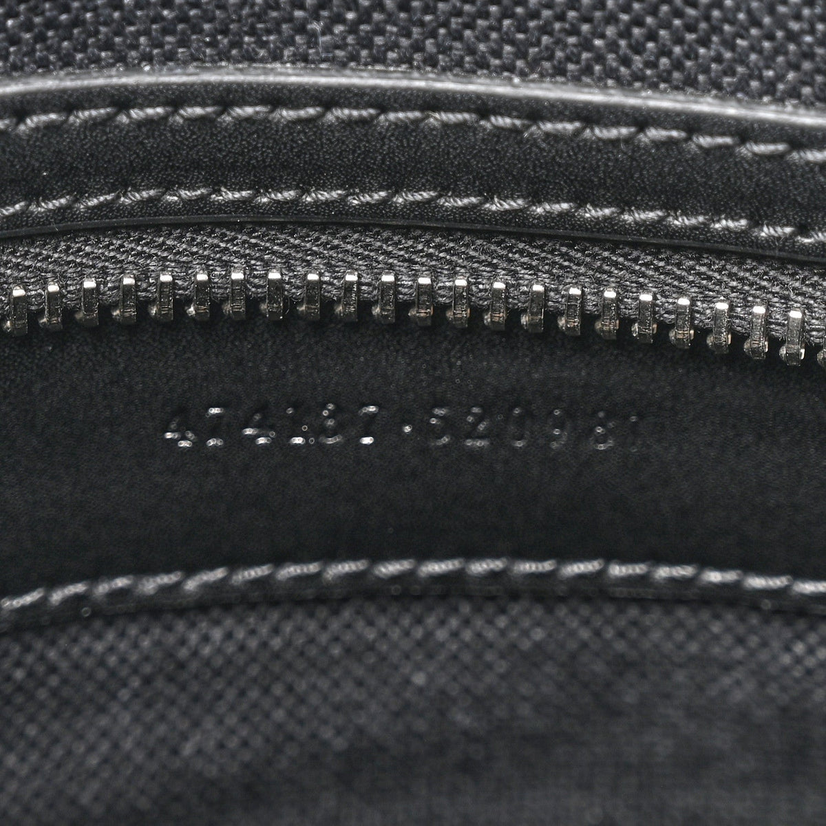 GG Supreme Monogram Appia Calfskin Web Flat Messenger Bag Black Grey