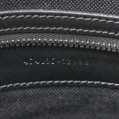 GG Supreme Monogram Appia Calfskin Web Flat Messenger Bag Black Grey