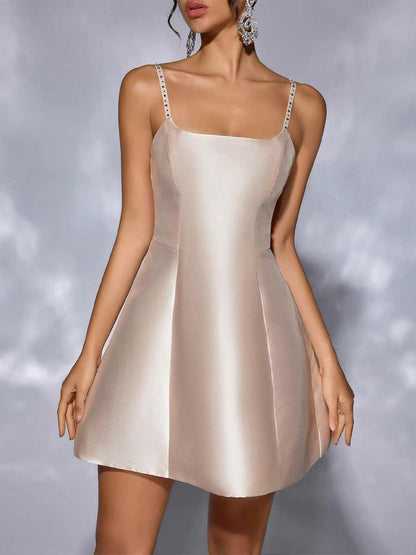Greta Smooth Solid Color Mini Dress