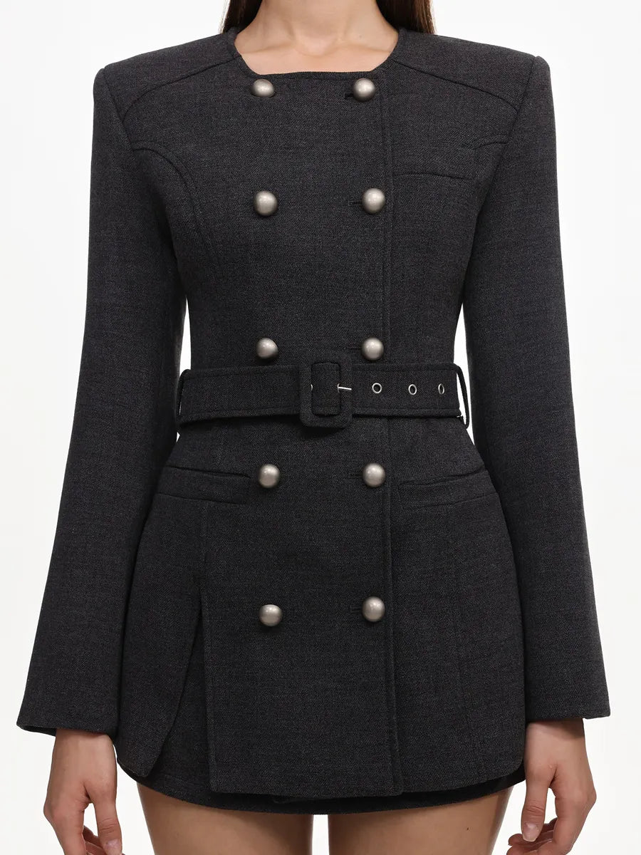 Genevieve Classic Tailored Long Sleeve Woven Two Piece Set