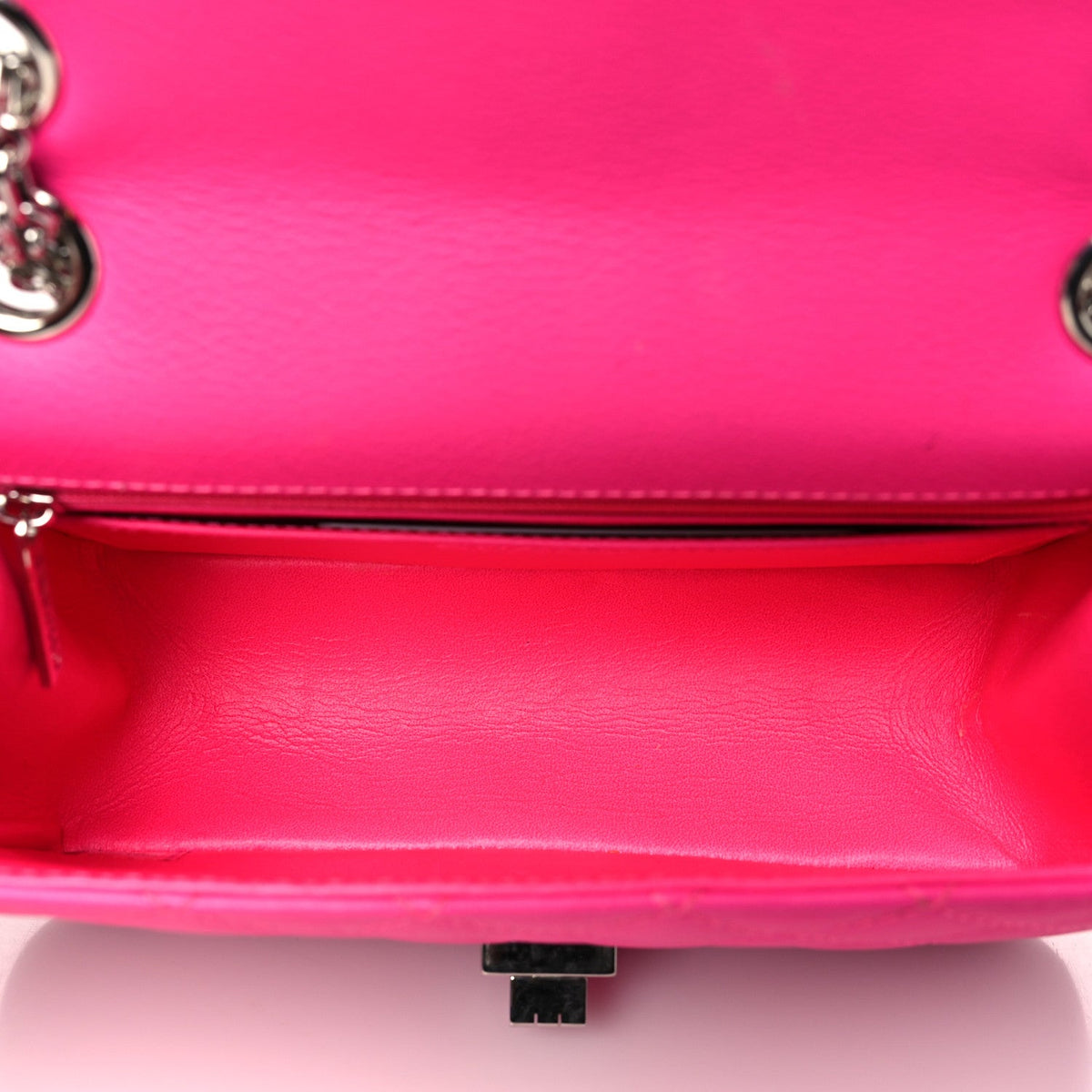 Goatskin Quilted 2.55 Reissue Mini Flap Fluorescent Pink