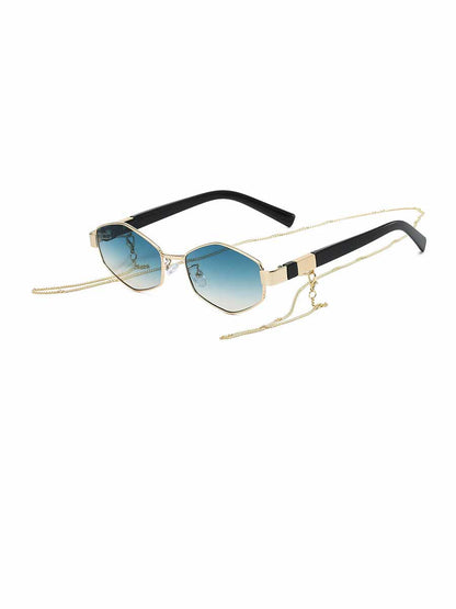 Raina Polygonal Metal Sunglasses