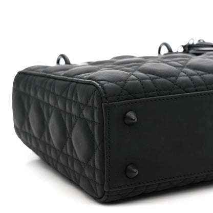 Ultra Matte Calfskin Cannage Small My ABCDior Lady Dior Black