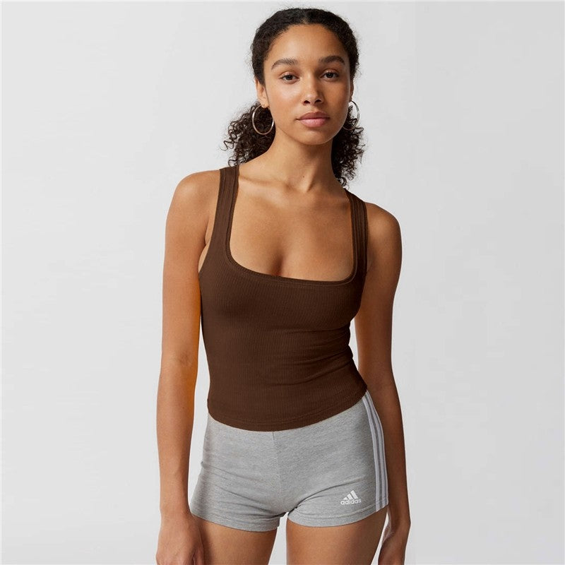 Solid Color Slim-Fit Tank Top