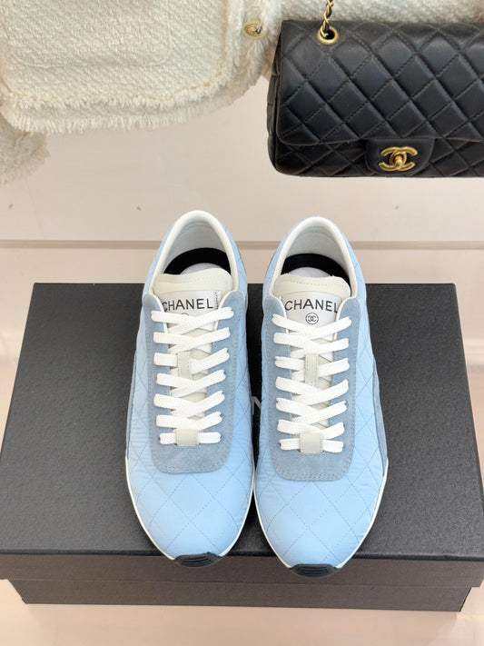 Cruise 2025/26 Trainers Powder Blue Suede Calfskin Fabric
