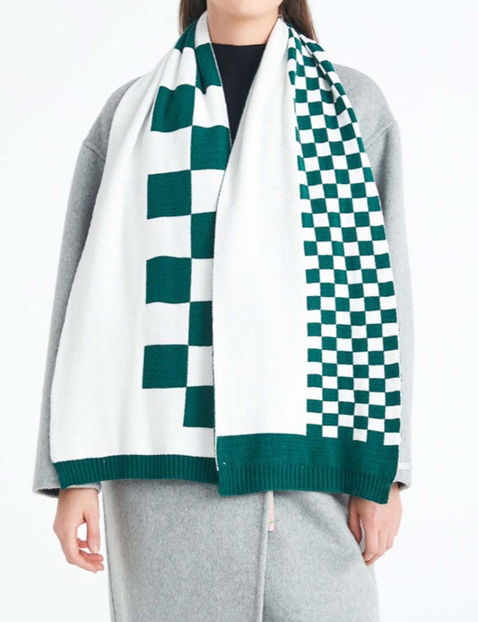 Simple Winter Knit Plaid Warm Scarf