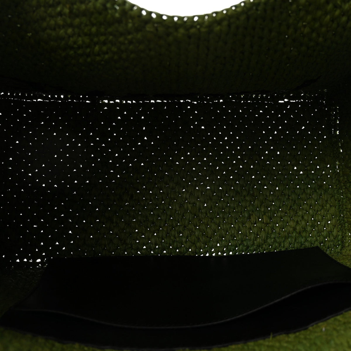 X PAULA'S IBIZA Raffia Font Tote Green