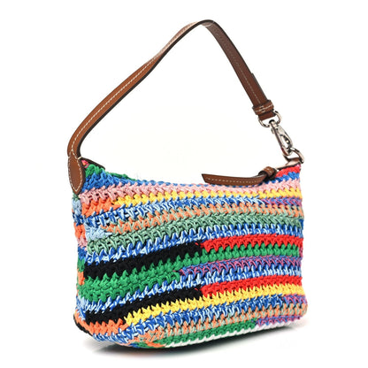 Fabric Crochet Pouch Multicolor