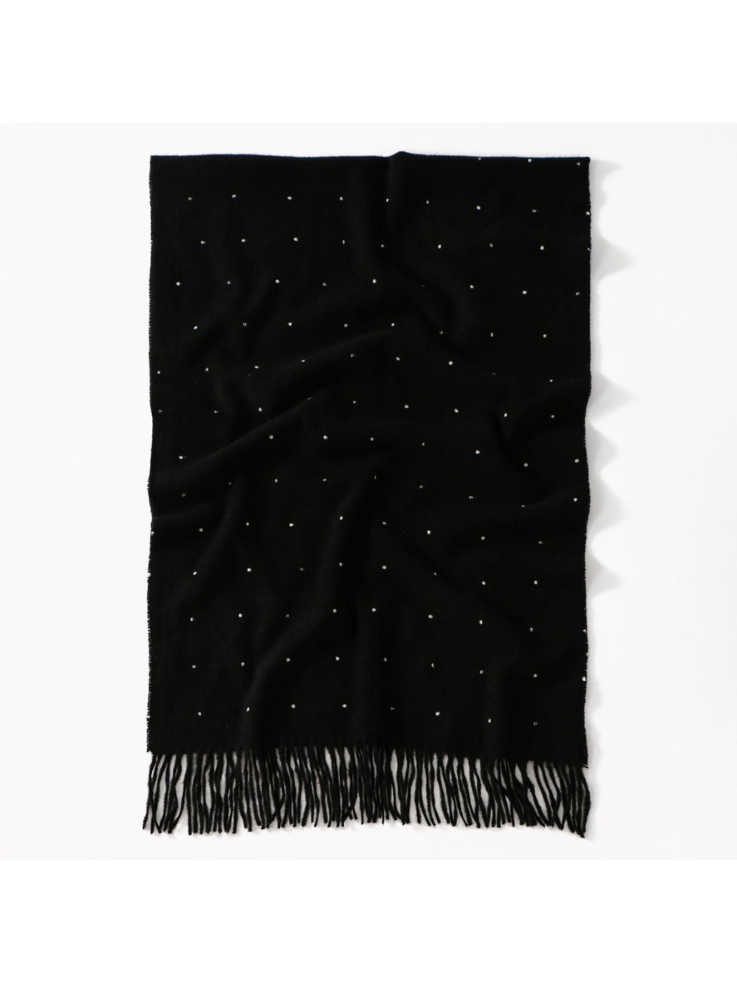 Sscarvii - Polka Dots Tassel Winter Scarf