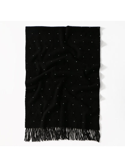 Sscarvii - Polka Dots Tassel Winter Scarf