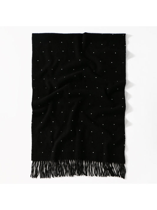 Sscarvii - Polka Dots Tassel Winter Scarf