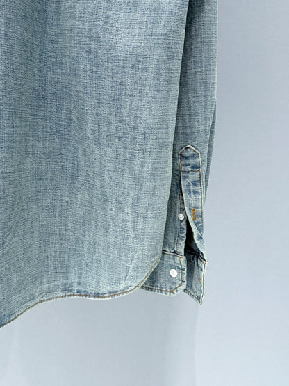 Miumiu 2026 Denim Shirt Light Blue Cotton