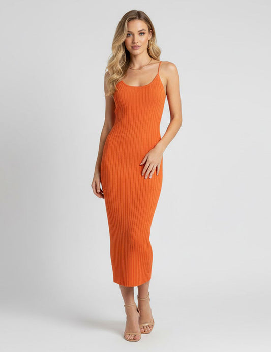 Sexy Solid Sleeveless Backless Bodycon Dress