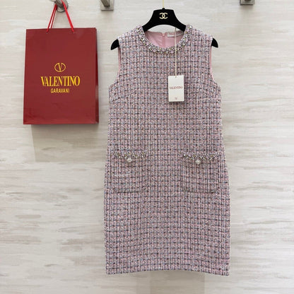 Valen 26s Dress Pink Tweed 344746