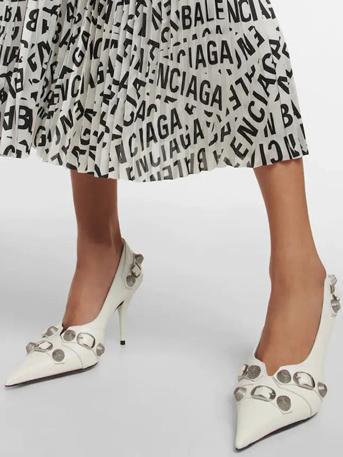 Aspen Retro Metal Studded High Heels