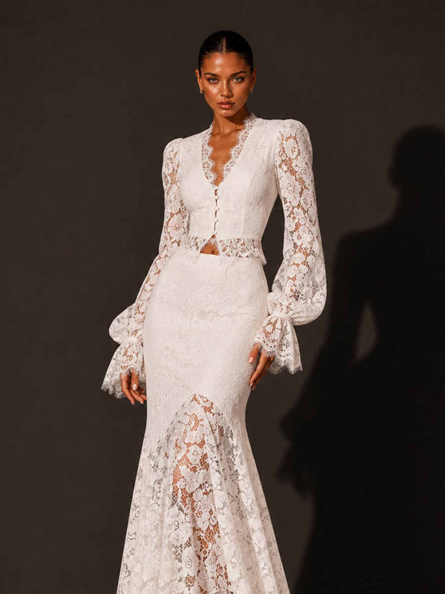 Piper Lace Slim-Fit Bodycon Skirt Set