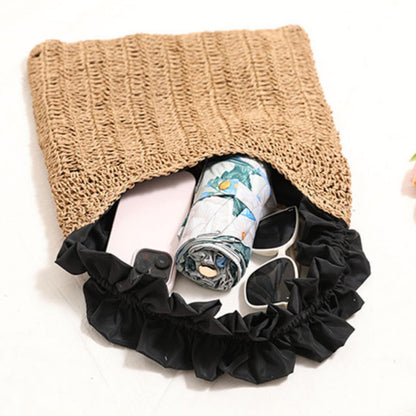 Cosbai - Ruffle Trim Crochet Sling Bag - Vintage &amp; Chic